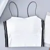 Venda Direta do Fabricante, Sucesso de Vendas Transfronteiriça, Camisola Fina Color Block com Alças Finas, Bojos Embutidos, Suporte Lateral para os Seios, Peça de Sobrepor, Camada Base e Lindo Design nas Costas