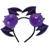 Accesorios para el Cabello de Halloween Transfronterizos Diadema Calabaza Murciélago Araña Sombrero de Mago Diadema de Malla Puesto del Mercado Nocturno Diadema Luminosa