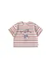 Roupas Infantis Youbao Camiseta para Meninos Verão Fina Listras Dopamina Manga Curta para Meninas Estampa de Desenho Roupas Modernas para Crianças