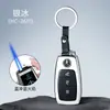 Nuevo Estilo Encendedor de Llavero de Llama Azul a Chorro Directo a Prueba de Viento para Encender Cigarros y Espirales Anti-Mosquitos, Encendedor Metálico Recargable a Prueba de Viento al por Mayor