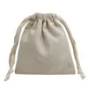 Nueva Bolsa de Algodón con Cordón Patrón de Espiga para Joyería Bolsa Pequeña de Tela de Algodón Empaque de Regalo Bolsa de Almacenamiento Se Puede Imprimir con Logo