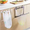 Soporte para Bolsa de Basura Plegable Estante para Basura Soporte Simple para Bolsa de Plástico Colgante Estante de Cocina Práctico Soporte para Bolsa