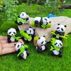 Adornos Lindos de Panda Gigante para Coche Cerámica Paisajismo Carnoso Micro Paisaje Adornos Decoraciones de Escritorio Regalos Souvenirs
