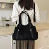 Bolsa feminina estilosa de grande capacidade, nova bolsa de ombro transversal vintage de nicho outono 2026, bolsa tote para o dia a dia para mulheres