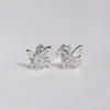 Mariposa Hueca Uña de Labio Uña de Oreja Acero Inoxidable Circonita Decoración de Labio Espiral Exterior Joyería de Perforación Directa de Fábrica Transfronteriza