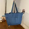 Bolso Tote de Mezclilla Retro Nuevo Bolso de Hombro Casual Gran Capacidad Bolso de Mano Ligero Estudiante Transfronterizo