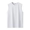 Playera de Algodón para Hombre Verano Nueva Hielo Transpirable Cómoda Playera sin Mangas para Pareja Color Sólido Top Holgado