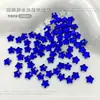 Nuevos y Modernos Rhinestones de Mono Estrella de Colores Brillantes Estrella de Cinco Puntas de Fondo Plano Decoraciones de Arte de Uñas de Vidrio K9 Venta al Por Mayor
