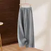 Calça Casual Larga de Cintura Alta para Inverno Feminina 2026 Novo Estilo Emagrecimento Caimento Reto Versátil