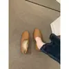 Zapatos de abuela planos y cómodos de cuero suave de marca moderna para mujer, modelo verano 2025, mocasines planos slip-on retro artísticos para mujer
