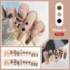 Esmalte de uñas exclusivo transfronterizo Parche de uña postiza de cuadros con pedrería Día de San Valentín ventas directas de fábrica de esmalte de uñas
