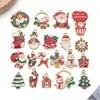 Mezcla 100 piezas navidad aceite aleación diy accesorios joyería Papá Noel Muñeco de nieve Campana Alce Colgante pulsera