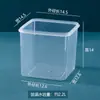 Caixa de Armazenamento Quadrada Preta e Branca Plástico Porta-Temperos Sem Moldura Material Revestimento de Armário Quadrado com ou Sem Tampa Transparente