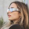 Óculos de sol europeus e americanos para equitação de uma peça, para áreas externas, Y2K, celebridades da Internet, óculos de sol transfronteiriços, óculos de moda de uma peça