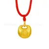 Collar con Colgante de Flor de Rosa de Oro Puro 999 Cadena de Cuello de Oro Puro Regalo para Novia Madre Transmisión en Vivo Venta al por Mayor