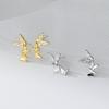 Nalan Prata de Lei S925 Fresco e Doce Estilo Ins Design Nicho Brincos de Borboleta de Diamante Exquisitos M06590