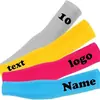 Mangas de Hielo de Seda con Logo Personalizado para Hombres y Mujeres, Estampadas con Texto, Protección Solar de Verano, Rojo, Amarillo, Naranja, Mangas para Brazos Hechas a Medida