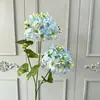 Flor Artificial de Hortensia de 2 Cabezas Arreglo Floral de Boda Estilo Europeo Ramo para Mesa de Comedor Interior Flores Falsas Decoración de Sala de Estar Flores de Seda de Hortensia