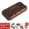 Bandeja de té de madera maciza hecha de ébano negro, adecuada para juegos de té kung fu, mesa de té, bandeja de té para uso doméstico, disponible en varios tamaños, diseño de drenaje simple