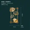 Novo Folha de Ginkgo Dourada Chinesa Flor Estéreo Pendurado na Parede Fundo de Casa Decoração de Parede de Ferro Folhas de Metal Transfronteiriça