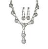 Conjunto de Collar y Pendientes de Perlas de Lujo para Mujer de Venta Caliente Transfronteriza Europea y Americana, Plata, Pendientes de Moda, Simples y Versátiles