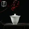 No hay un cuadrado para cubrir el tazón. Juego de té Kung Fu. Tazón de té de cerámica. Diseño geométrico. Sensación estética. Bol de agarre manual. Serie Mochang