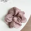 Goma para el pelo scrunchie de gasa perlada estilo coreano suave con un tacto de alta gama, accesorio para el pelo tipo coleta de satén de lujo ligero