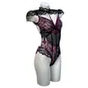 Romance Floral Mar Sexy Lencería Estilo Francés Deseo Puro Atuendo de una Pieza Maduro Encaje Romántico Transparente Uniforme Sexy A1202