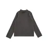 Wulibu-2026 Moda Infantil Primavera y Otoño Camiseta de Manga Larga Ajustada para Niñas con Cuello Semi Alto y Diseño Rayado