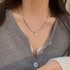 Collar de amor cuadrado empalmado, ligero, de lujo, de nicho, diseño de alta gama, cadena de clavícula, nuevo collar de mujer de verano 2022