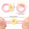 Mini Liga para el Cabello Bordada con Flores Pequeñas Transfronteriza en Colores Macarrón, Cuerda Elástica para el Cabello que No Daña el Cabello, Stock Listo de Fábrica 4888