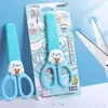 Tesoura Infantil de Segurança Sanrio Kuromi Desenho Animado Fofo Alunos do Jardim de Infância e Ensino Fundamental Alunos Domésticos com Capa Protetora