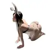 Lencería Sexy, Cosplay Juguetón y Lindo de Juego de Rol, Sirvienta, Atuendo de Sirvienta, Pijama Seductor, Chica Conejo, Top sin Tirantes