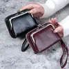 Nueva Cartera de Moda para Mujer con Correa de Muñeca Billetera Corta para Monedas Bolsa de Clip para Monedas de Gran Capacidad Ranuras Múltiples para Tarjetas Portatarjetas Cartera