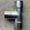 Tubo de Humo de Acero Inoxidable Espesado Estufa de Calefacción Doméstica Tubo de Humo Sin Costura Estufa de Leña Tubo de Humo de Chimenea Codo de Tres Vías Tapa