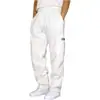 Pantalones Deportivos Casuales Transfronterizos Diseño de Pierna-dedo Multibolsillo Botón de Cordón Verde Militar Sueltos para Hombre
