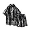 2023 Nueva Camisa para Hombre Casual Traje Personalizado Tie-dye Marca de Moda Moda Manga Corta Pantalones Cortos Conjunto de Dos Piezas para Hombre