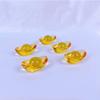 Adornos de lingotes de cristal, cornucopia de lingotes de oro, lingotes pequeños, esmalte de colores, adornos comerciales, pequeños regalos decorativos para inauguración de la casa.