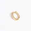Marca Moderna Europea y Americana Retro Simple Abstracto Cuadrado Marca Moderna Fresca Cubierta Cadena Cláusula Anillo Personalizado Apilado Exquisito Anillo para Mujeres