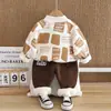 Conjunto de Ropa de Invierno de Terciopelo para Niños 2024 Nuevo de Invierno Conjunto de Dos Piezas Sudadera 1-5 Años Conjunto de Ropa de Invierno para Bebé