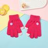 Nuevos guantes de invierno para niños y niñas de 3 a 6 años, bonitos guantes de nieve para exteriores con cinco dedos y colores contrastantes para bebés y niños pequeños.