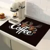 Máquina de Café Mais Vendida Transfronteiriça Tapete Drenante de Lama Diatomácea Tamanho Grande Bandeja Drenante Bancada de Bar Mesa de Jantar Antiderrapante Isolamento Térmico Tapete de Café