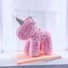 Caixa de presente urso abraço de espuma caixa de presente transparente flor de sabão flor de espuma PE caixa urso rosa caixa de floraria urso caixa de presente