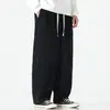 Pantalones rectos de pana para hombre estilo chino, pantalones tipo harén, pantalones casuales holgados de pierna ancha estilo japonés para otoño e invierno, talla grande