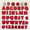5cmQ Teia de Aranha Gorducha Letra Número Patch de Bordado Autoadesivo Patch Decorativo para Bordado DIY em Diário/Computador Patch de Tecido