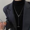 Colar Tucker Estilo Coreano Design de Nicho Feminino Acessórios de Luxo Leve Exquisitos Corrente de Lã Longa Elegante Francesa Outono e Inverno