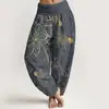 Pantalones Casuales Versátiles de Moda Estilo Nuevo 3D Estampado Digital Europeo y Americano Transfronterizo Pantalones Tailandeses para Mujer de Algodón Puro Estampado Directo Pantalones Largos de Primavera y Verano
