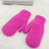 Guantes de equitación de invierno de Amazon, de piel de conejo, para otoño e invierno, para hombres y mujeres, cálidos, resistentes al frío, con forro polar, de punto grueso.