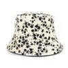 Otoño e invierno nuevo sombrero de cuenca moda sombrero para el sol sombrero de pescador de leopardo de doble cara sombrero casual para el sol bolso de combinación de moda para mujer