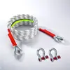 Cuerda de Rescate de Emergencia, Cuerda de Remolque para Coche, Hebilla de Acero en Forma de U, Cuerda de Remolque de Nylon Engrosada de 25 Toneladas, Cuerda de Remolque para Vehículos de Alta Resistencia